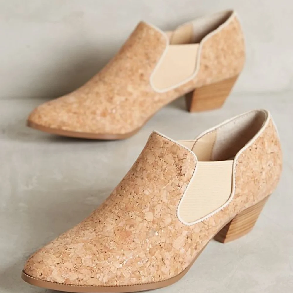 Anthropologie Farylrobin Chelsea Cork Boots